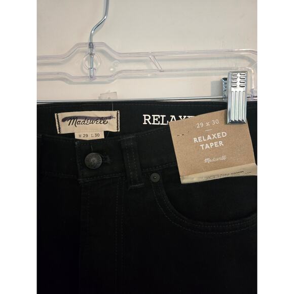 NWT Madewell Relaxed Taper Jeans size 28x30 mens black - Picture 6 of 6